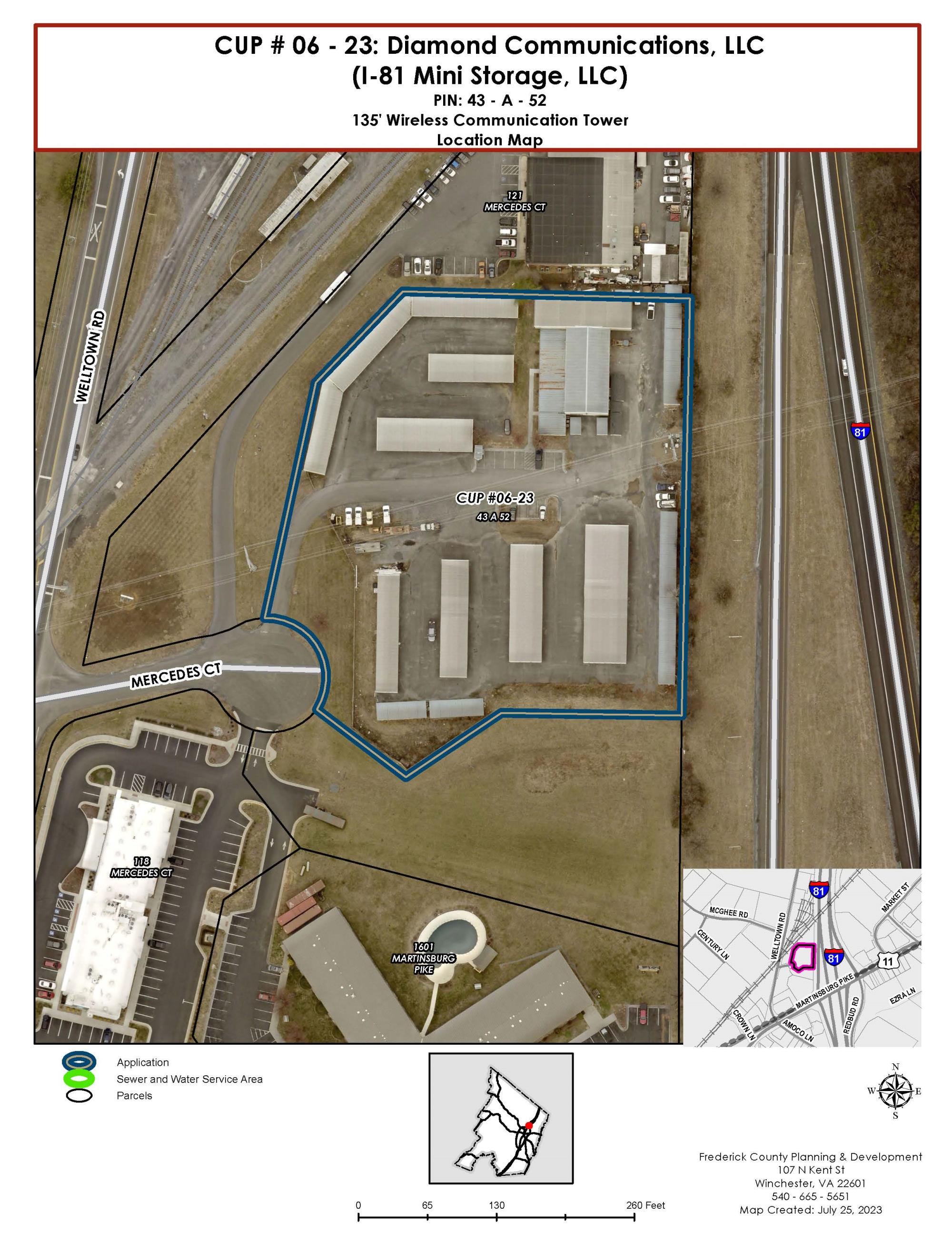 CUP0623 Diamond Communications, LLC (I-81 Mini Storage, LLC) Aerial