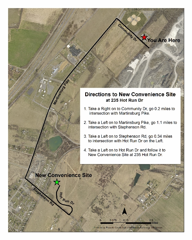 Map showing location of new Clearbrook Recycling Convenience Center